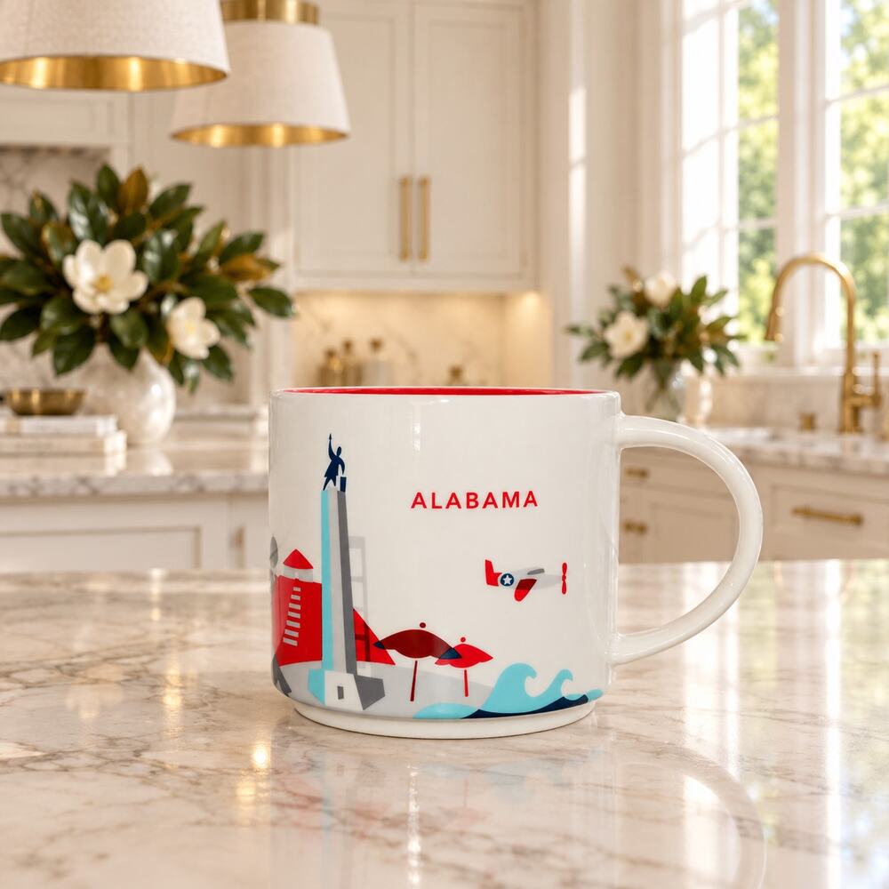 Starbucks Alabama You Are Here YAH Collection 14oz Coffee Cup EUC